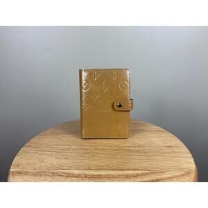 Authentic Louis Vuitton Tan Vernis Agenda PM Notebook Cover